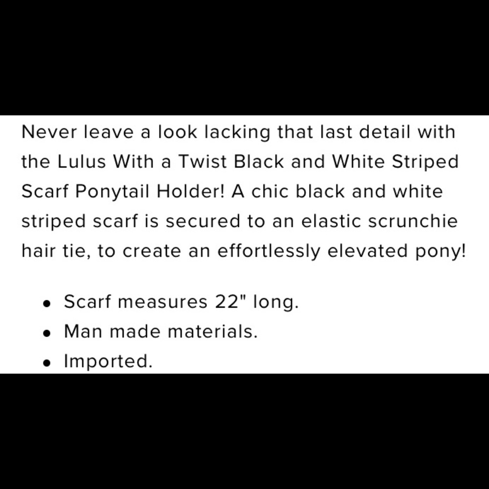 HP#164 ๐๐ NWT Luluโs With a Twist Striped Tie - Picture 4 of 4